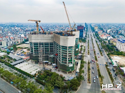 Tiến độ xây dựng Toà tháp Golden Crown Hai phong mới nhất